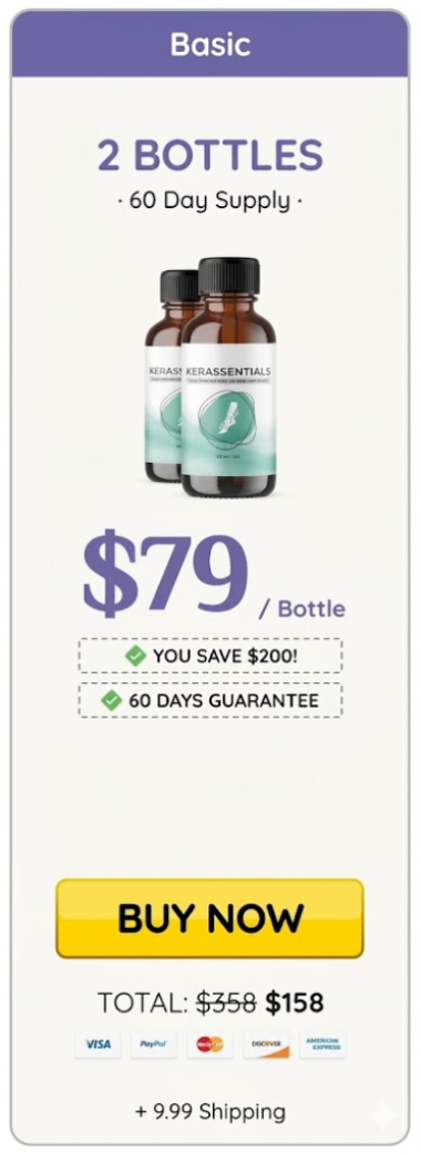 Kerassentials two bottle starter package for daily nail care support